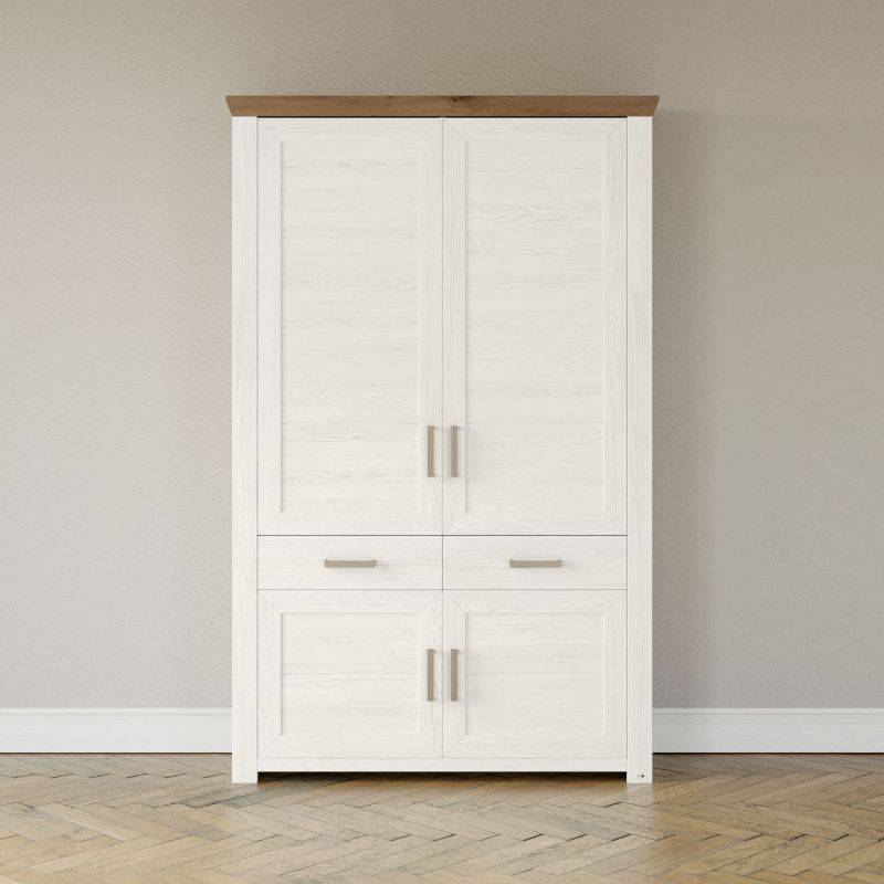 set one by Musterring Vitrine york - Wohnen Einzeltypen Pino-Aurelio-Nachbildung / Artisan-Eiche-Nachbildung weiß | Riesige Rabatte