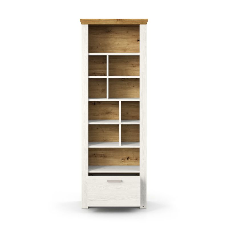 set one by Musterring Vitrine york - Wohnen Einzeltypen Pino-Aurelio-Nachbildung / Artisan-Eiche-Nachbildung weiß | Clearance-Verkauf
