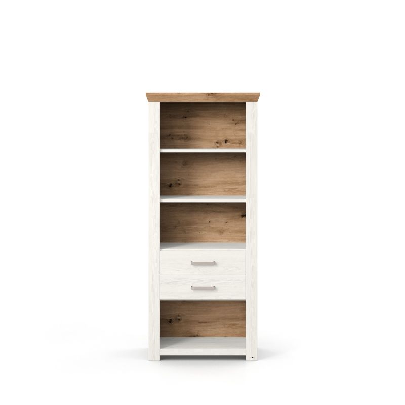 set one by Musterring Vitrine york - Wohnen Einzeltypen Pino-Aurelio-Nachbildung / Artisan-Eiche-Nachbildung weiß | Fabrikladen
