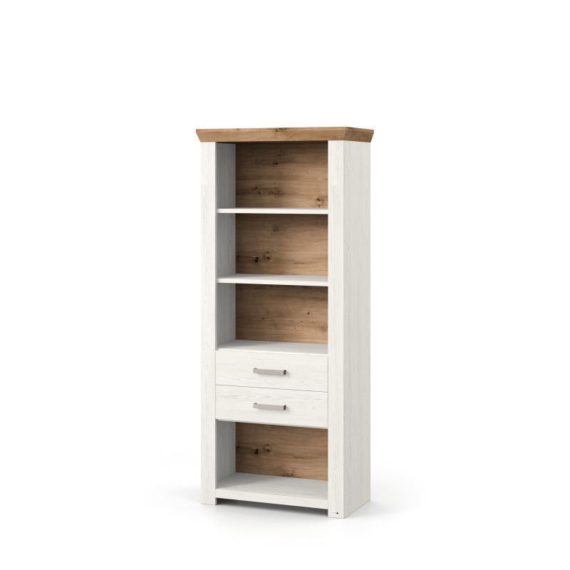 set one by Musterring Vitrine york - Wohnen Einzeltypen Pino-Aurelio-Nachbildung / Artisan-Eiche-Nachbildung weiß | Fabrikladen