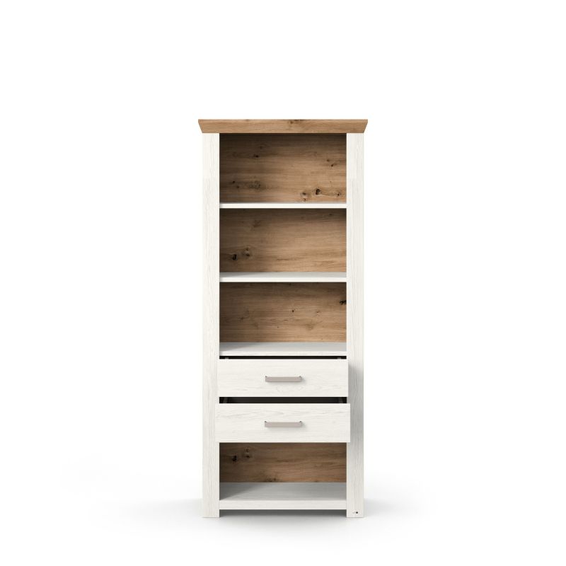 set one by Musterring Vitrine york - Wohnen Einzeltypen Pino-Aurelio-Nachbildung / Artisan-Eiche-Nachbildung weiß | Fabrikladen