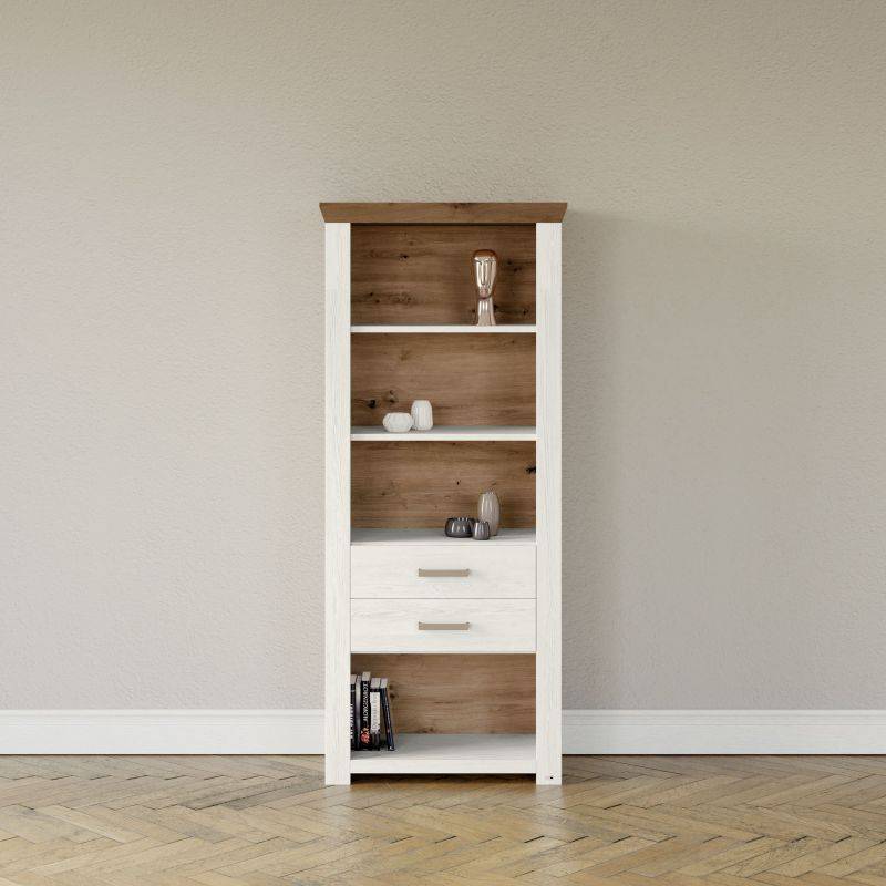 set one by Musterring Vitrine york - Wohnen Einzeltypen Pino-Aurelio-Nachbildung / Artisan-Eiche-Nachbildung weiß | Fabrikladen