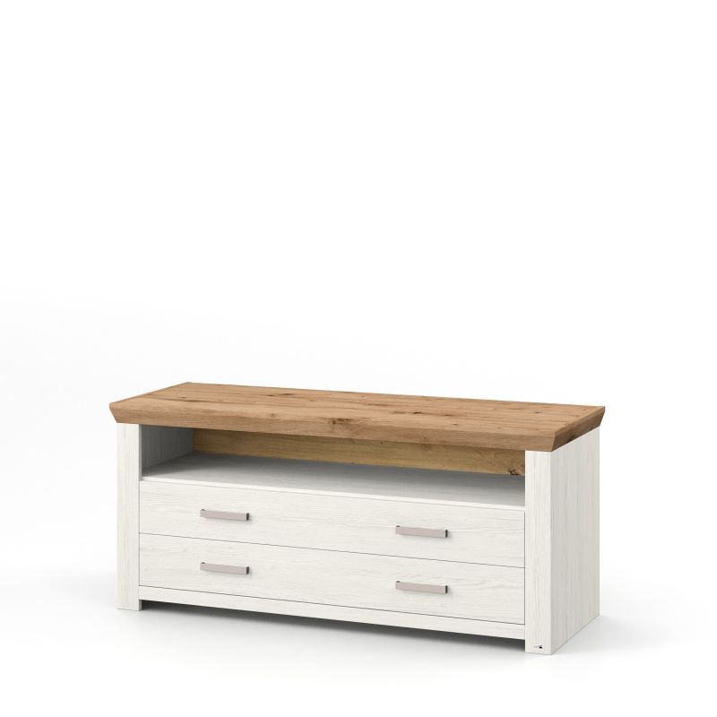 set one by Musterring Sideboard york - Wohnen Einzeltypen Pino-Aurelio-Nachbildung / Artisan-Eiche-Nachbildung weiß | Verkauf