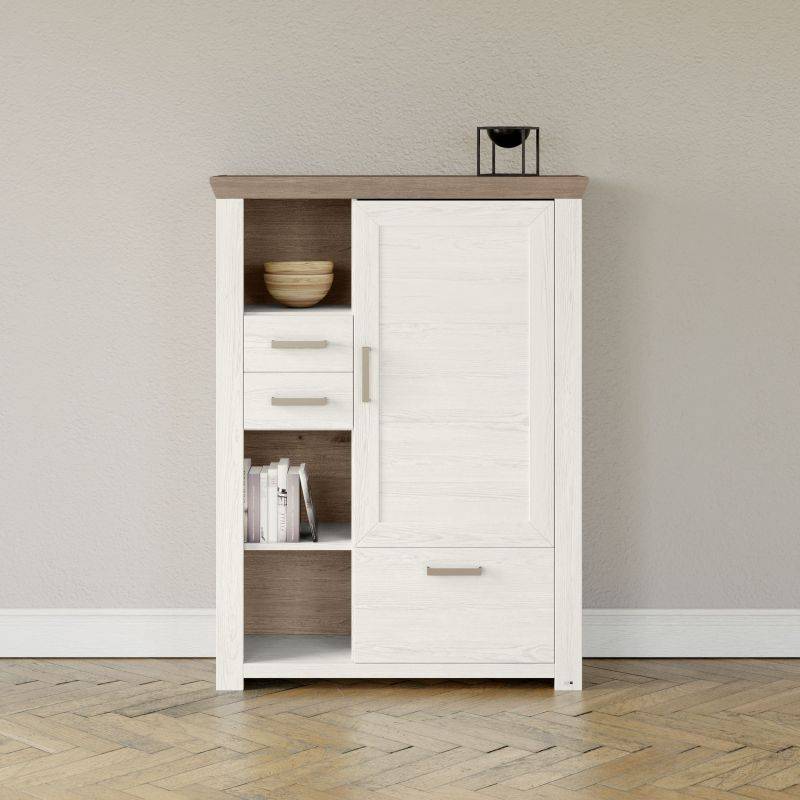 set one by Musterring Vitrine york - Wohnen Einzeltypen Pino-Aurelio-Nachbildung / Eiche-Nelson-Nachbildung braun | Fabrikverkauf
