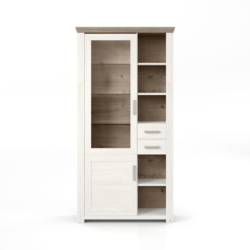 set one by Musterring Vitrine york - Wohnen Einzeltypen Pino-Aurelio-Nachbildung / Eiche-Nelson-Nachbildung braun | Kostenloser Versand