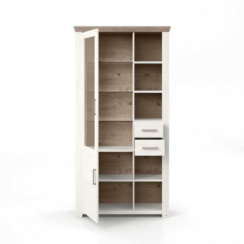 set one by Musterring Vitrine york - Wohnen Einzeltypen Pino-Aurelio-Nachbildung / Eiche-Nelson-Nachbildung braun | Kostenloser Versand