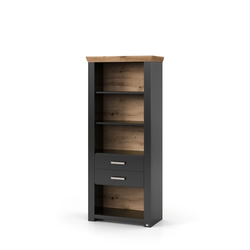 set one by Musterring Vitrine york - Wohnen Einzeltypen Graphite / Artisan-Eiche-Nachbildung schwarz | Fabrik Onlineshop