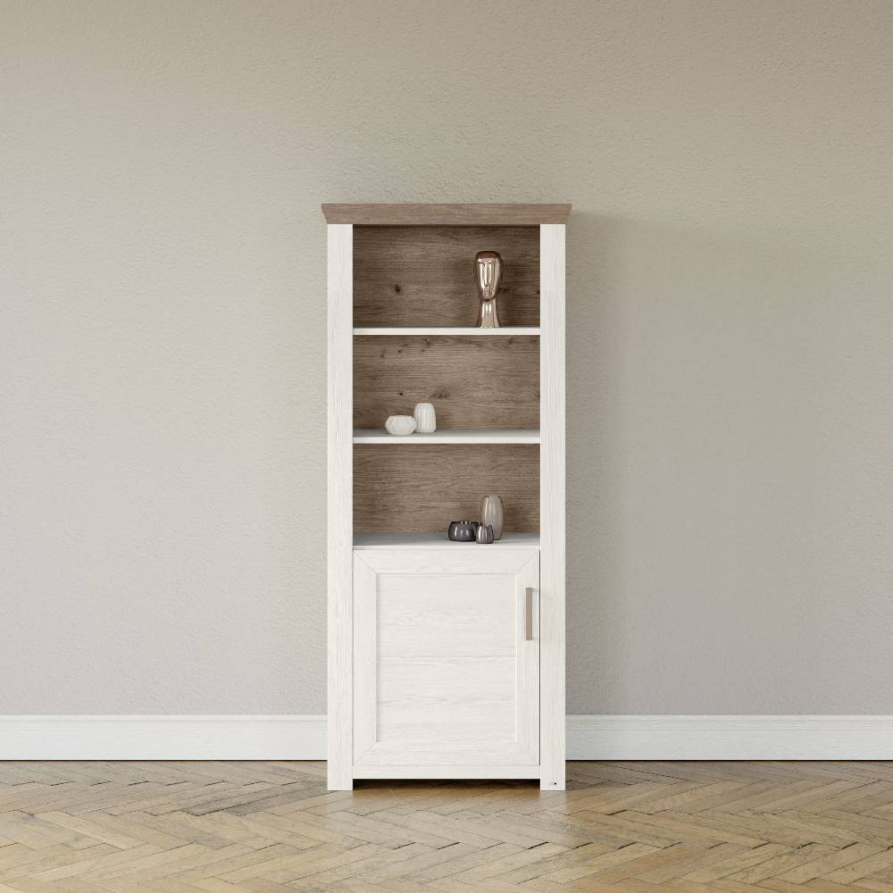 set one by Musterring Vitrine york - Wohnen Einzeltypen Pino-Aurelio-Nachbildung / Eiche-Nelson-Nachbildung braun | Fabrikpreis