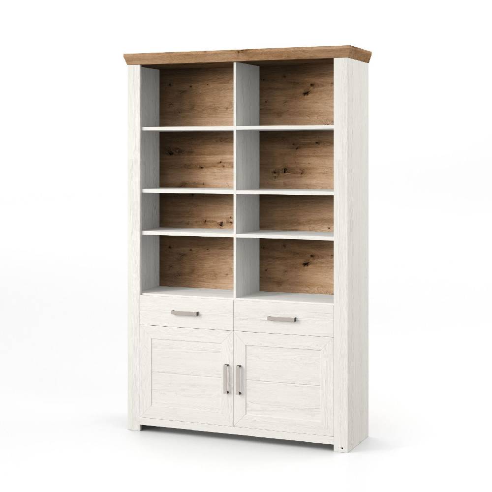 set one by Musterring Vitrine york - Wohnen Einzeltypen Pino-Aurelio-Nachbildung / Artisan-Eiche-Nachbildung weiß | Günstig kaufen