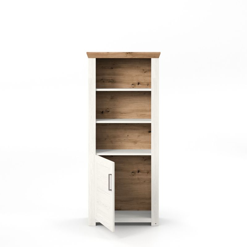 set one by Musterring Vitrine york - Wohnen Einzeltypen Pino-Aurelio-Nachbildung / Artisan-Eiche-Nachbildung weiß | Versandkostenfrei