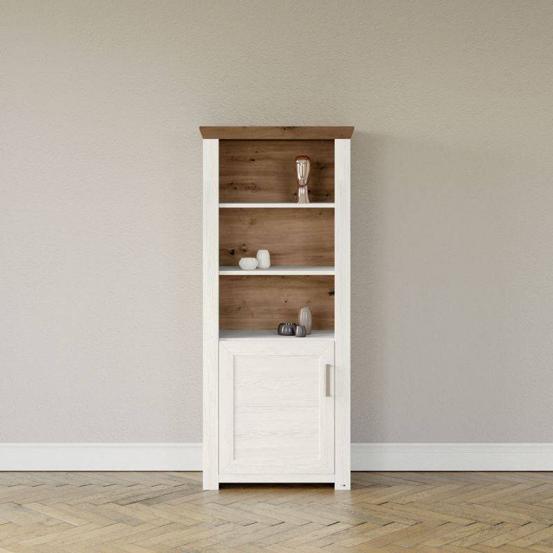 set one by Musterring Vitrine york - Wohnen Einzeltypen Pino-Aurelio-Nachbildung / Artisan-Eiche-Nachbildung weiß | Versandkostenfrei