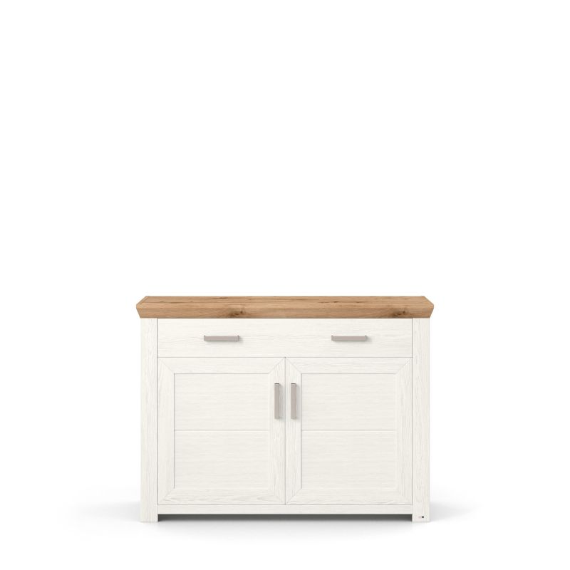 set one by Musterring Sideboard york - Wohnen Einzeltypen Pino-Aurelio-Nachbildung / Artisan-Eiche-Nachbildung weiß | Zeitlich begrenztes Angebot