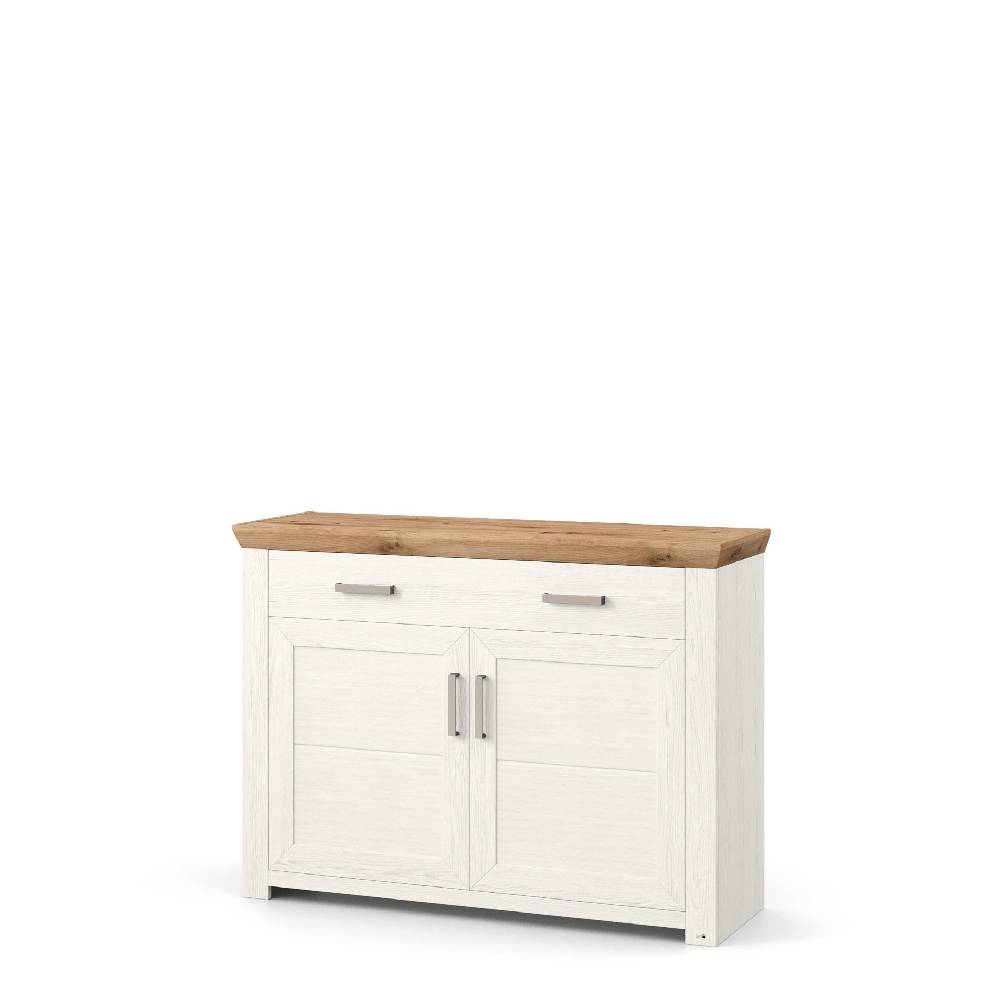 set one by Musterring Sideboard york - Wohnen Einzeltypen Pino-Aurelio-Nachbildung / Artisan-Eiche-Nachbildung weiß | Zeitlich begrenztes Angebot