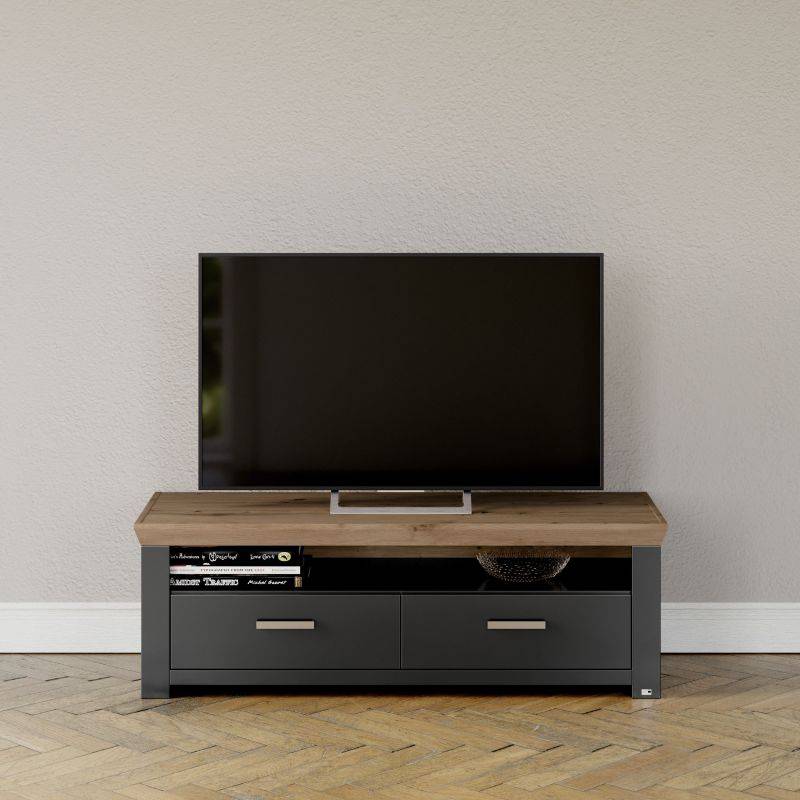 set one by Musterring Sideboard york - Wohnen Einzeltypen Graphite / Artisan-Eiche-Nachbildung grau | Exklusive Angebote