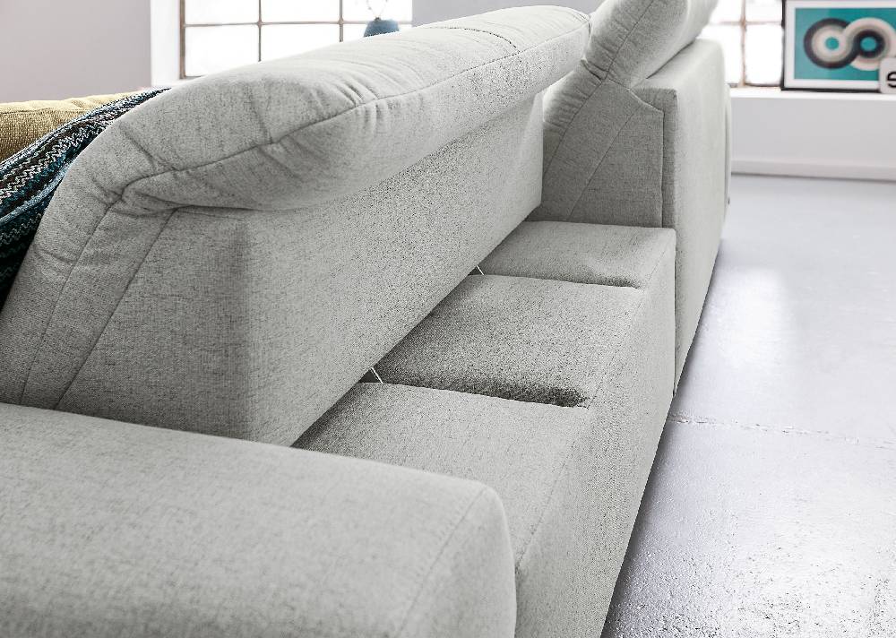 set one by Musterring Ecksofa SO 1200 Vorschlag 1 Sitzkomfort Standard,Armlehne B,Fuß C 250 (H 6,5 cm) Chrom,GBA 9 agate grey grau | Neueste Stile