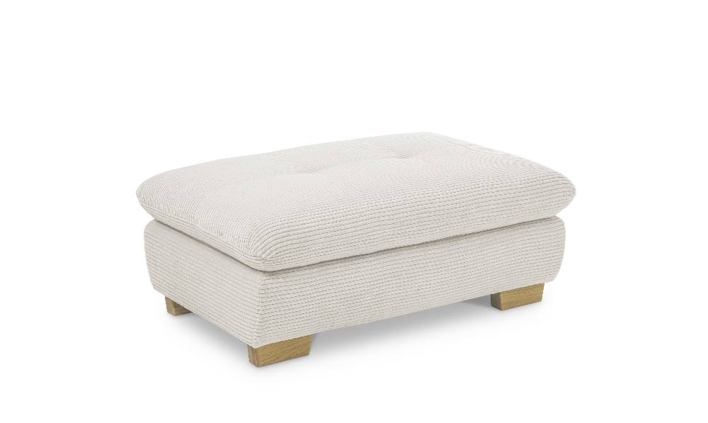 set one by Musterring Hocker SO 1200 Cord Hocker Fuß H 256 (H 6,5 cm) Eiche 400, geölt,Sitzkomfort Standard,Bettkasten,GCT 11 cream weiß | Letzte 2 Tage