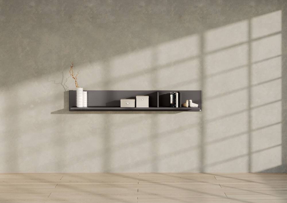 set one by Musterring Wandbord tacoma Einzeltypen Korpus, Wandborde, TV-Bänke, Esstische und Couchtische: Grafit, Fronte dunkelgrau | Sonderangebot der Fabrik
