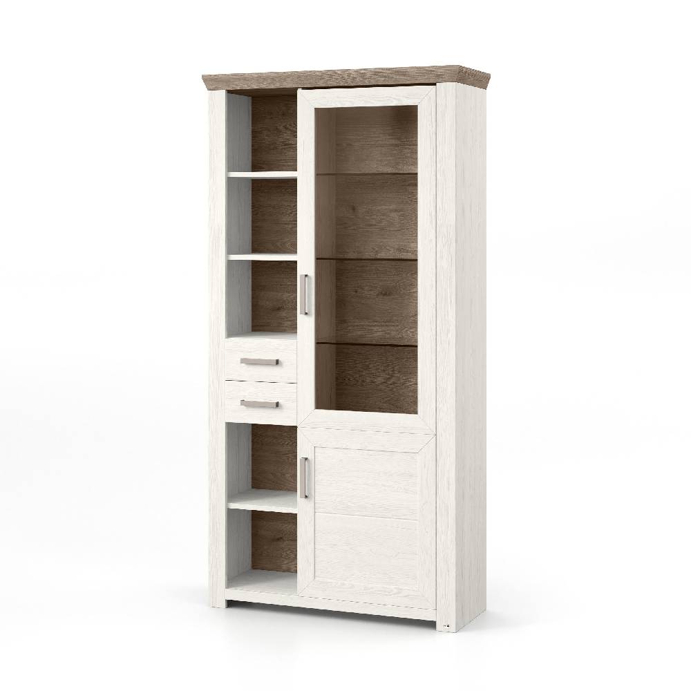 set one by Musterring Vitrine york - Wohnen Einzeltypen Pino-Aurelio-Nachbildung / Eiche-Nelson-Nachbildung braun | Speichern exportieren