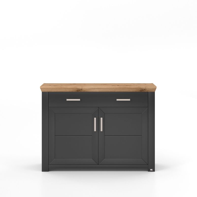 set one by Musterring Sideboard york - Wohnen Einzeltypen Graphite / Artisan-Eiche-Nachbildung grau | Neueste Mode