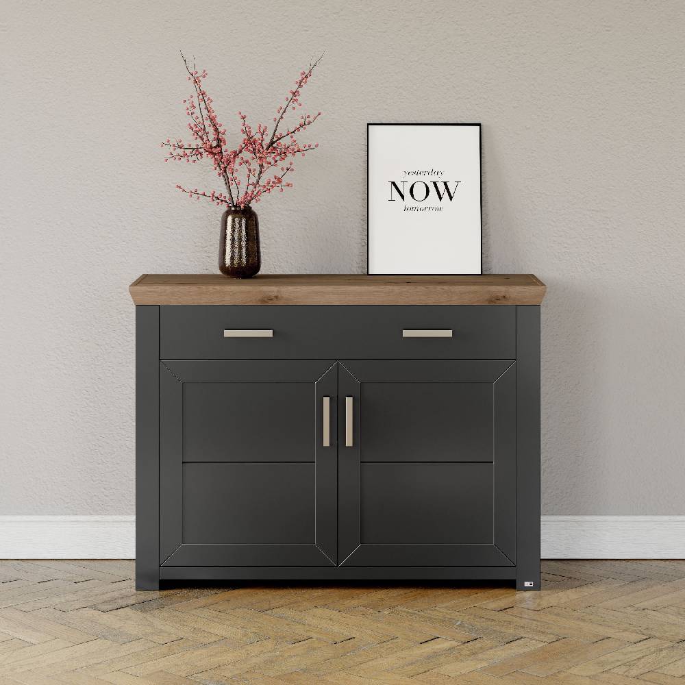 set one by Musterring Sideboard york - Wohnen Einzeltypen Graphite / Artisan-Eiche-Nachbildung grau | Neueste Mode