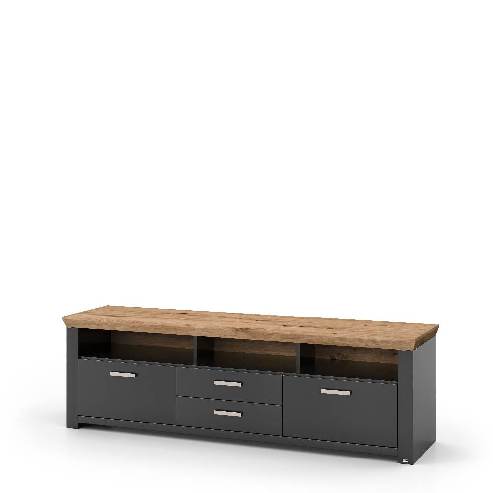 set one by Musterring Sideboard york - Wohnen Einzeltypen Graphite / Artisan-Eiche-Nachbildung grau | Zeitlich begrenztes Angebot