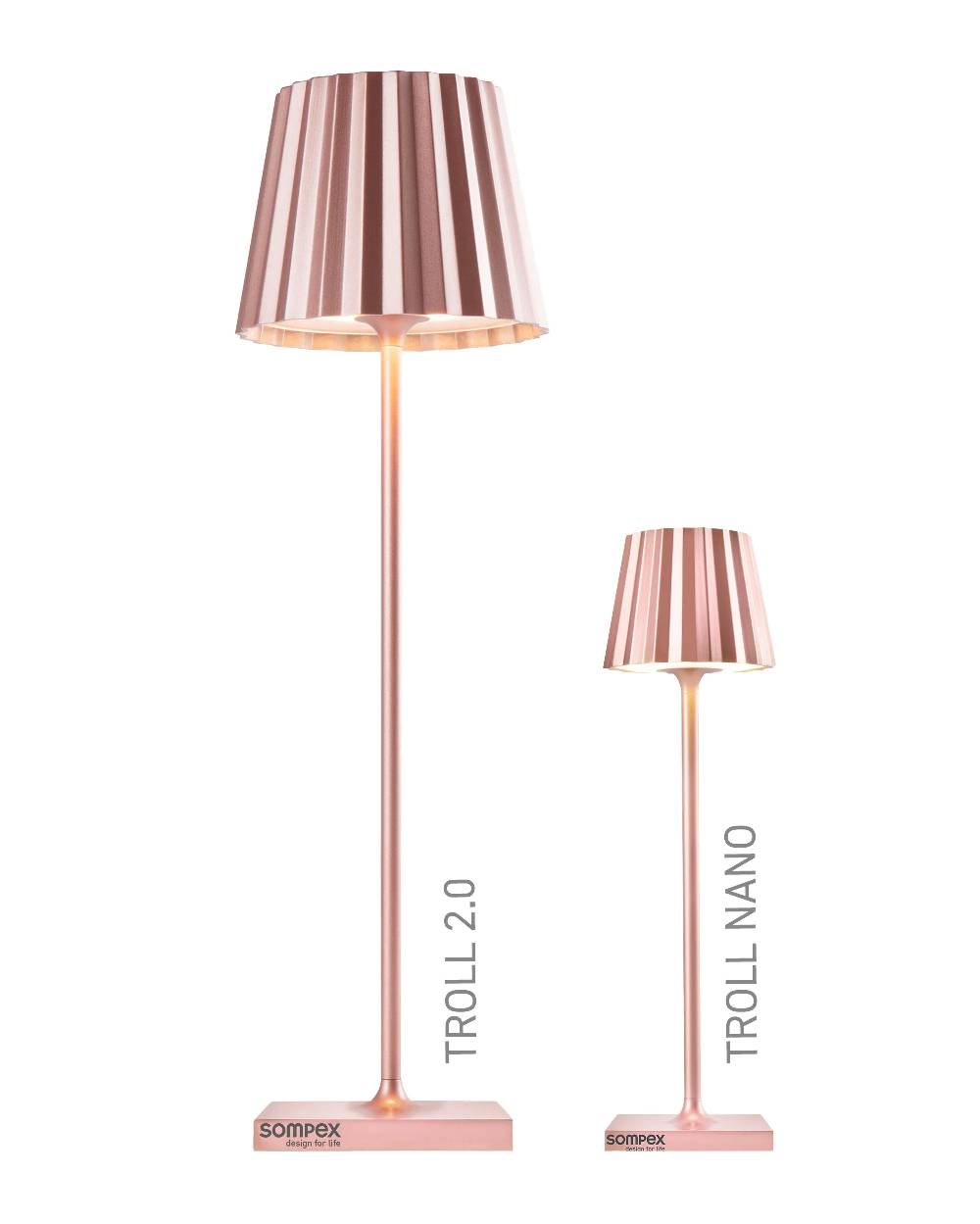 Sompex TROLL NANO - Rosegold, Akku-Tischleuchte Große Rabatte