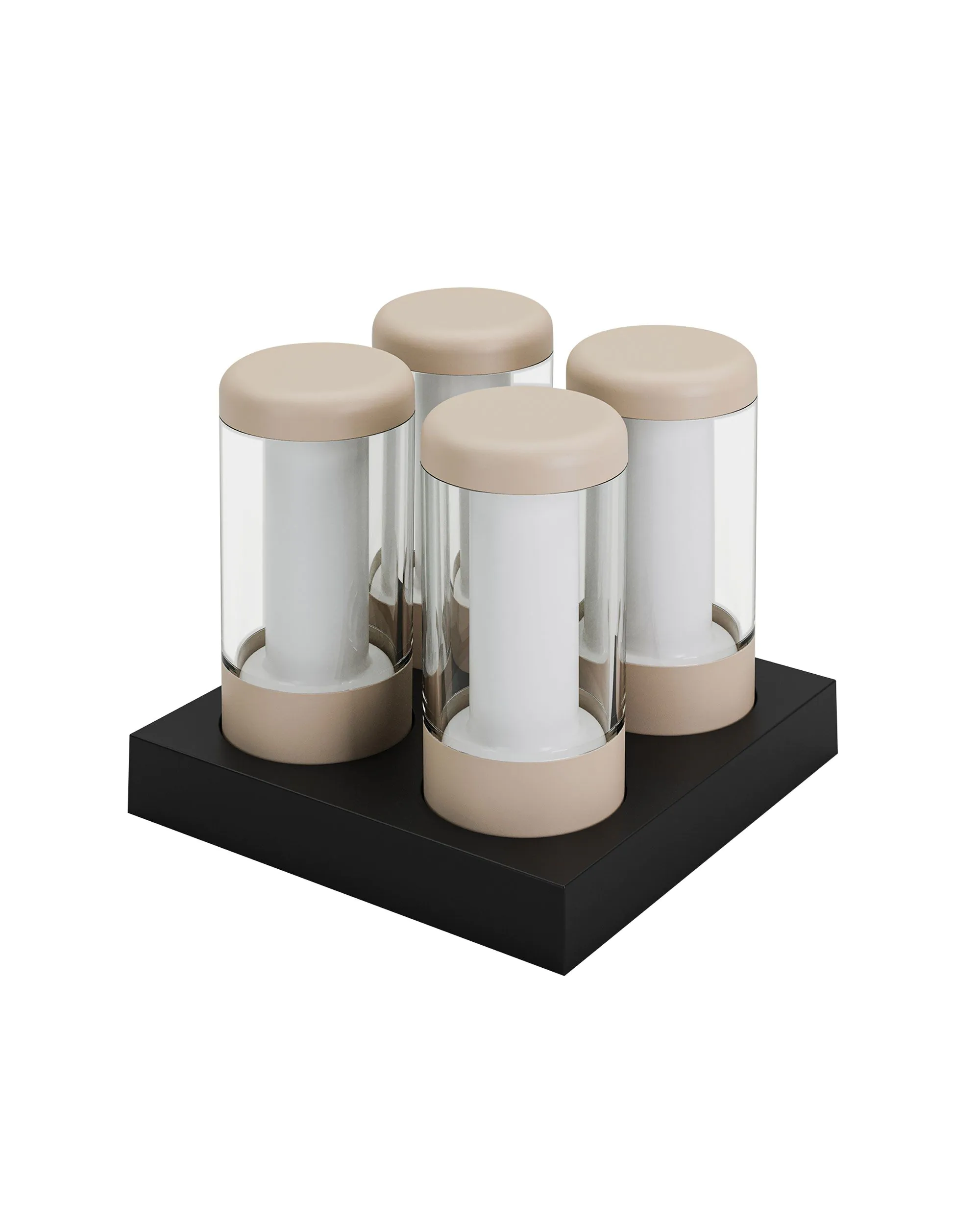 Sompex NIP - Akku-Tischleuchten 4er Set, sand zollfrei