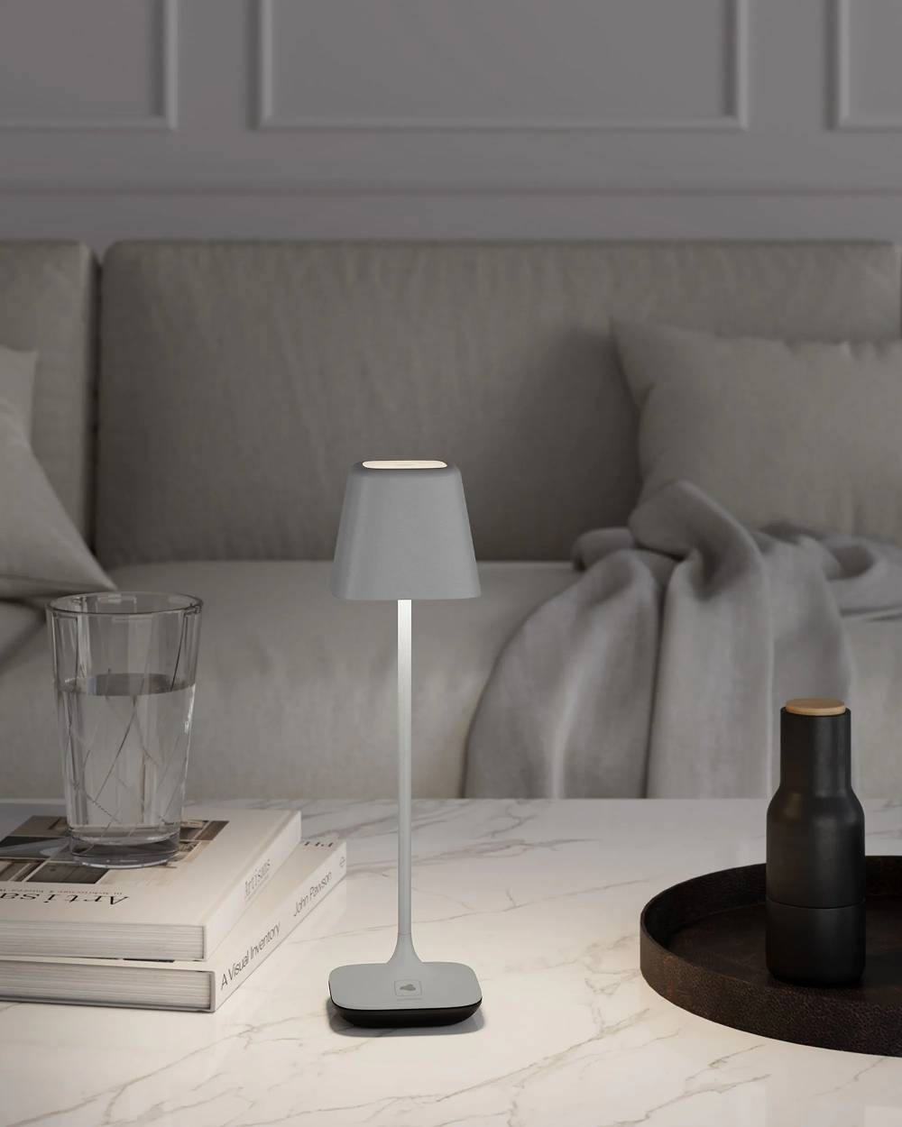 Sompex CAPRI - Grau, Akku-Tischleuchte Online Shopping